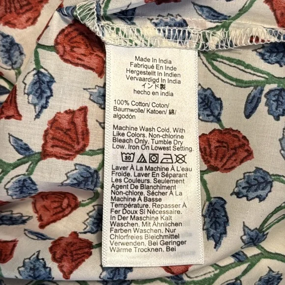 J.Crew Shirred popover top in rosewood floral CI523 - Picture 7 of 10